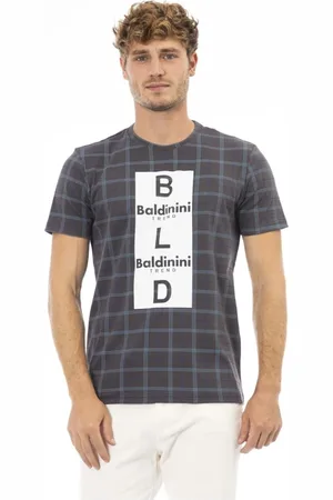 BALDININI Homme, Tops, Gris, Taille: M T-shirt Manches Courtes Col Rond