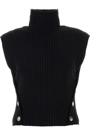 A.P.C. Femme, Tops, Noir, Taille: 36 FR Top Peige noir en mélange de coton
