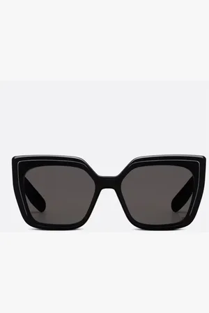 Dior Unisex, Accessoires, Noir, Taille: ONE Size Lunettes de soleil carrées modernes avec accents dorés