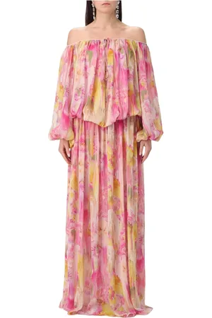 BLUMARINE Femme, Robes, Multicolore, Taille: 36 FR Robe Georgette pour Occasions Élégantes