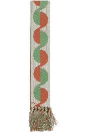 VALENTINO GARAVANI Femme, Accessoires, Multicolore, Taille: ONE Size Écharpe Géométrique en Coton Jacquard