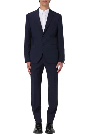 Manuel Ritz Homme, Costumes, Bleu, Taille: S Costume en laine mélangée à un bouton