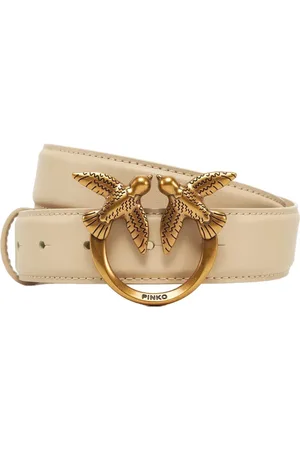 Pinko Femme, Accessoires, , Taille: M Ceinture en Cuir et Élégante Love Berry