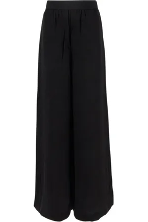 UMA WANG Femme, Pantalons, Noir, Taille: 42 FR Pantalon Femme Taille Élastique Droit