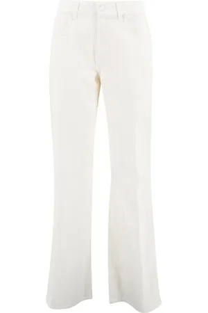 7 for all Mankind Femme, Jeans, Blanc, Taille: W25 Pantalon Blanc pour Femme