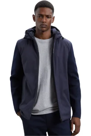 ECOALF Homme, Vestes, Bleu, Taille: S Veste en tissu technique et tricot Berga