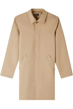 A.P.C. Homme, Manteaux, , Taille: L Trench en Coton avec Boutons Cachés