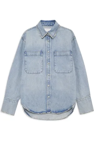 ANINE BING Femme, Blouses et Chemises, Bleu, Taille: 36 FR Bleached Dante Shirt