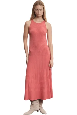 AKEP Femme, Robes, Rose, Taille: 42 FR Robe Tricot Corail