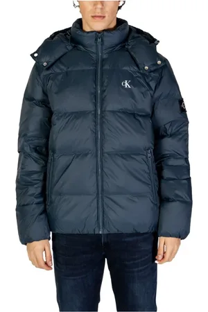 Calvin Klein Homme, Vestes, Bleu, Taille: L Veste Bleue en Polyamide pour Homme