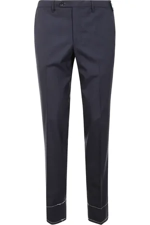 ROTA Homme, Pantalons, Bleu, Taille: M Pantalon en laine bleue avec poches