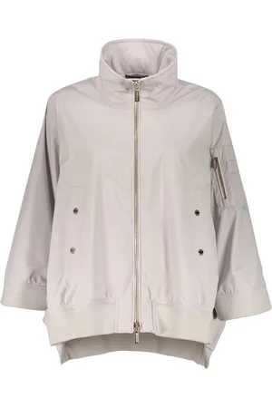 MOORER Femme, Vestes, , Taille: 40 FR Manteau Cape Imperméable avec Inserts en Tricot