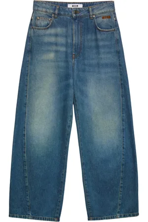 Msgm Femme, Jeans, Bleu, Taille: 40 FR Jean large bleu