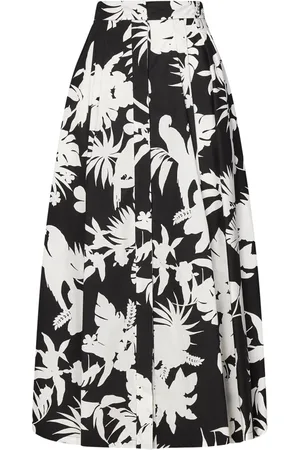 Max Mara Femme, Jupes, Noir, Taille: 40 FR Jupe Noire à Imprimé Floral