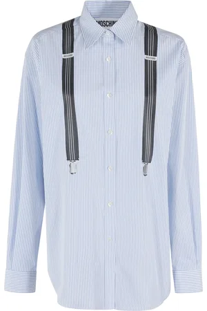 Moschino Femme, Blouses et Chemises, Bleu, Taille: 36 FR Chemise Élégante