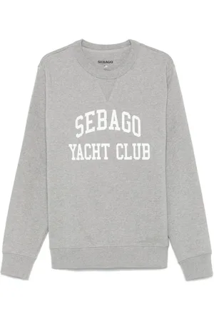 SEBAGO Homme, Sweatshirts et sweats à capuche, Gris, Taille: S Pulls col rond avec logo imprimé