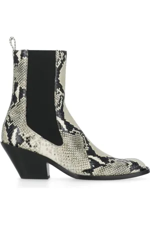 Khaite Femme, Chaussures, , Taille: 40 EU Bottines en cuir de python à bout carré