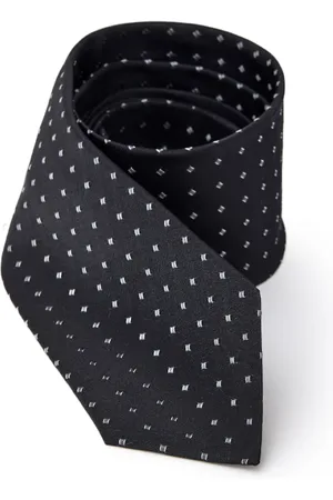 Jil Sander Homme, Accessoires, Noir, Taille: ONE Size Cravate en Soie Jacquard Noire