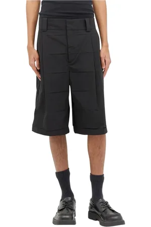Jacquemus Homme, Shorts, Noir, Taille: M Short Tailleur Plissé en Mélange de Coton