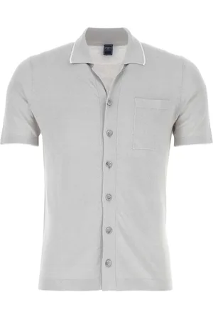 FEDELI Homme, Tops, Gris, Taille: L Cardigan Gris en Mélange de Lin