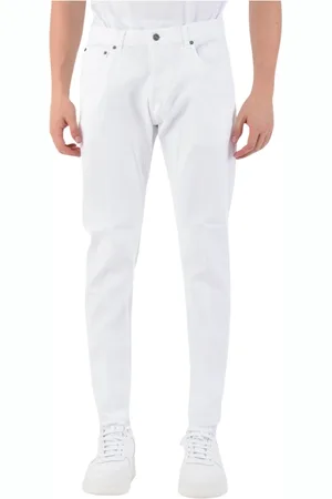 Dondup Homme, Pantalons, Blanc, Taille: W35 Jeans slim