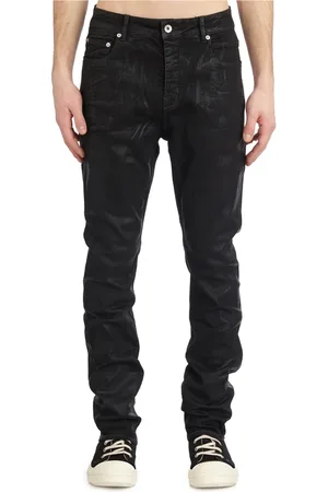 Rick Owens Homme, Jeans, Noir, Taille: W32 Pantalon Coupe Detroit en Denim
