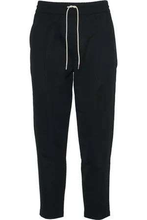 Drôle de Monsieur Homme, Pantalons, Noir, Taille: M Pantalon Noir Court à Taille Élastique