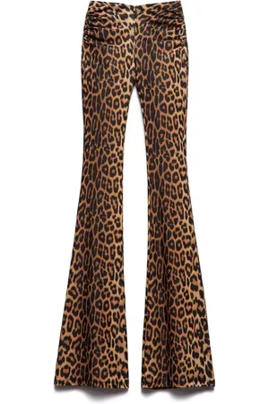ANIYE BY Femme, Pantalons, Brun, Taille: 42 FR Pantalon évasé Leila avec imprimé intégral