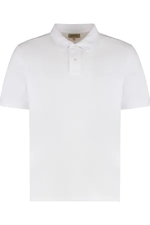 Woolrich Homme, Tops, Blanc, Taille: S Polo en Coton avec Bords Côtelés