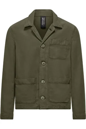 Bomboogie Homme, Vestes, Vert, Taille: 2XL Unlined Tencel Jacket with Collar
