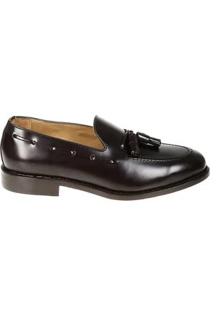 Berwick Homme, Chaussures, Brun, Taille: 44 EU Mocassin en cuir noir à pompon