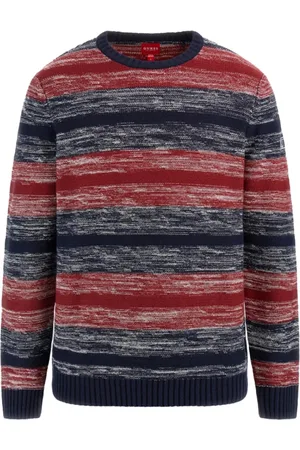 Guess Homme, Pulls, Multicolore, Taille: XL Pull Rayé en Coton