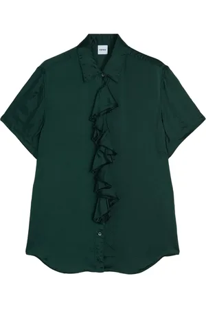 Aspesi Femme, Blouses et Chemises, Vert, Taille: 40 FR Chemisier vert à volants