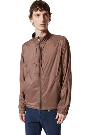 John Richmond Homme, Vestes, Brun, Taille: L Veste coupe-vent légère avec capuche cachée