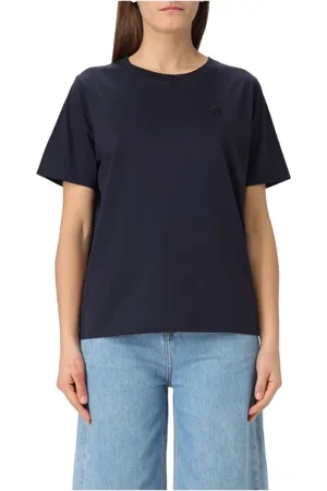 HUGO BOSS Femme, Tops, Bleu, Taille: 42 FR T-shirt col rond en coton