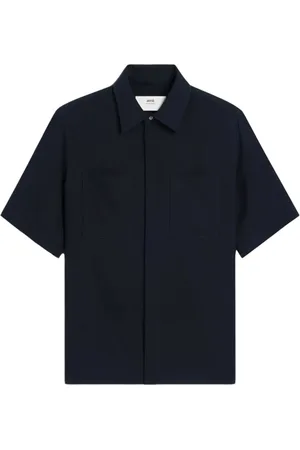 Ami Homme, Chemises, Bleu, Taille: S Chemise Classique avec Poche Poitrine