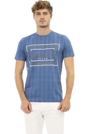 BALDININI Homme, Tops, Bleu, Taille: S Élégant T-shirt Bleu à Manches Courtes