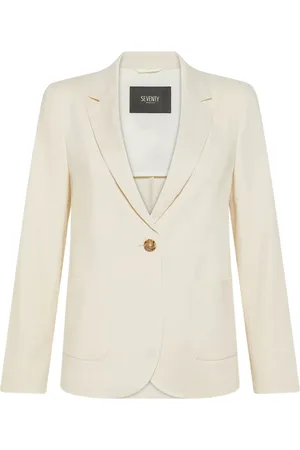 SEVENTY BY SERGIO TEGON Femme, Vestes, , Taille: 38 FR Veste Slim Fit en Lin avec Bouton Unique