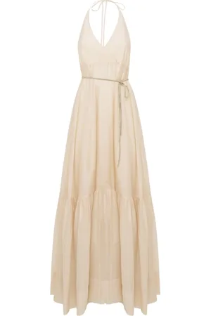 Blugirl Femme, Robes, , Taille: 40 FR Robe Longue en Tencel Col en V