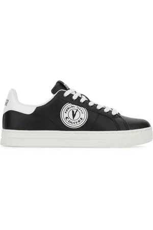 VERSACE Homme, Chaussures, Noir, Taille: 39 EU Baskets Casual pour un Style Quotidien