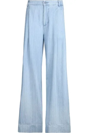 Liu Jo Femme, Pantalons, Bleu, Taille: 38 FR Pantalon en Denim Bleu pour Femme