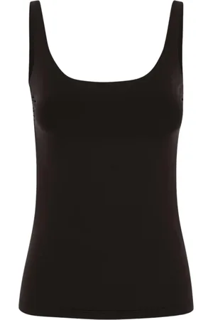 FISICO Femme, Tops, Noir, Taille: 36 FR Débardeur classique pour femme