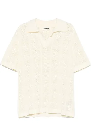 Jil Sander Homme, Tops, Blanc, Taille: M Polos et Polos Blancs