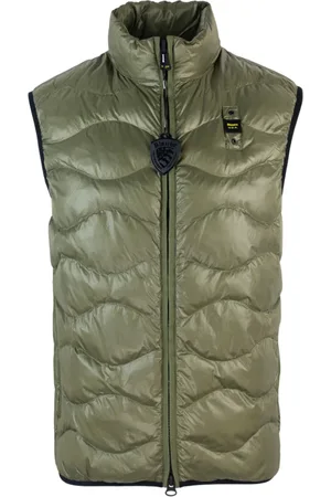 Blauer Homme, Vestes, Vert, Taille: L Veste Rembourrée Verte avec Fermeture Éclair