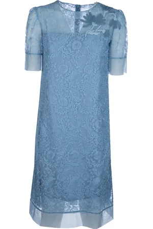 ERMANNO SCERVINO Femme, Robes, Bleu, Taille: 44 FR Collection de Robes Élégantes