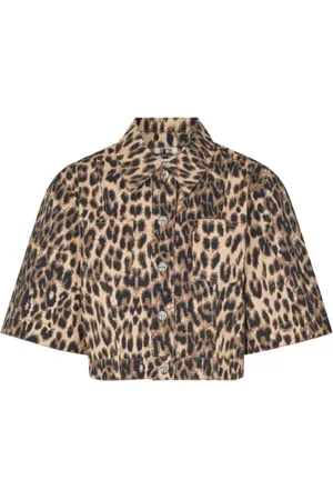 Baum und Pferdgarten Femme, Blouses et Chemises, Brun, Taille: 44 FR Chemise Majsa Imprimé Léopard