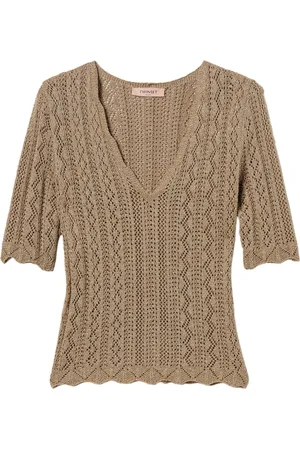 Twin-Set Femme, Pulls, Brun, Taille: 40 FR Ensemble de Pulls Élégants
