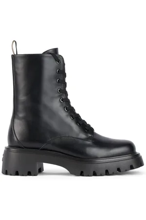 Stuart Weitzman Femme, Chaussures, Noir, Taille: 36 EU Emerson Lace-Up Bootie
