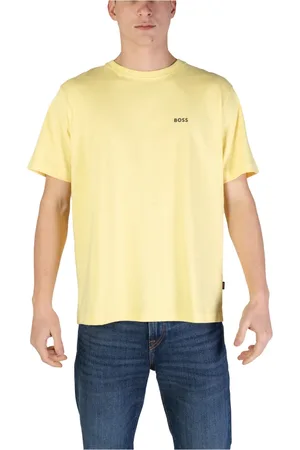 HUGO BOSS Homme, Tops, Jaune, Taille: M T-shirt en coton à manches courtes
