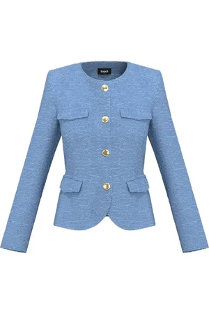 MARELLA Femme, Vestes, Bleu, Taille: 42 FR Veste Bleue Femme Élégance